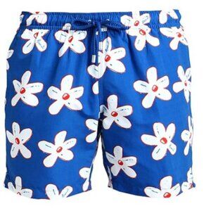 Kids Blue flower Swim Trunks Bluemint 6 7 year old stylish boys